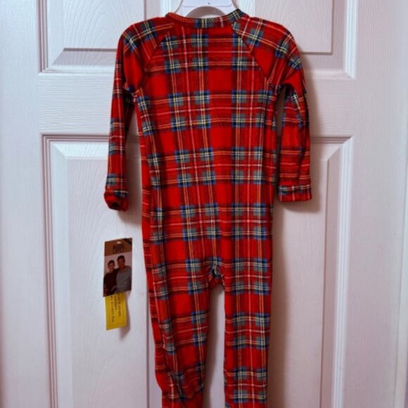 NWT Mario Lopez red tartan plaid toddler sleeper size 2T, 3T, 4T - Picture 2 of 5